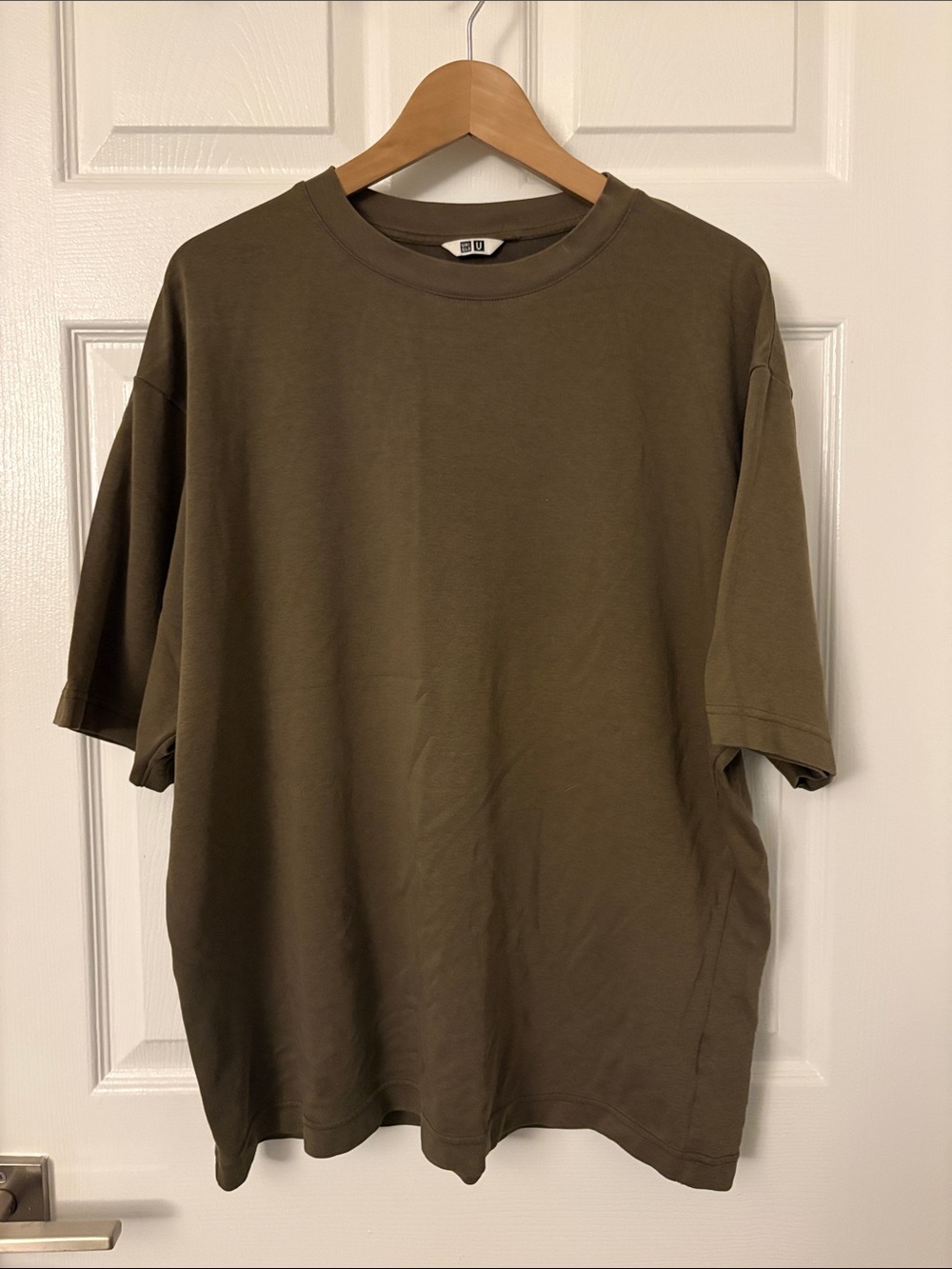 Uniqlo Olive Utility Short-Sleeve Crewneck Tee